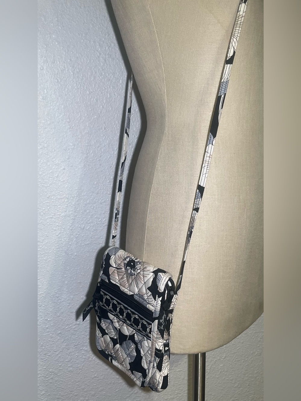 Vera Bradley Black Floral Crossbody Bag